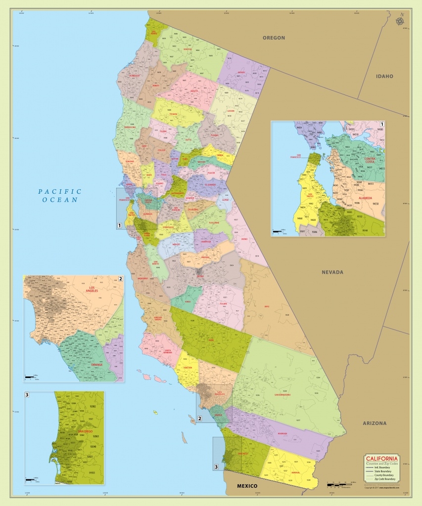 Printable California Zip Code Map