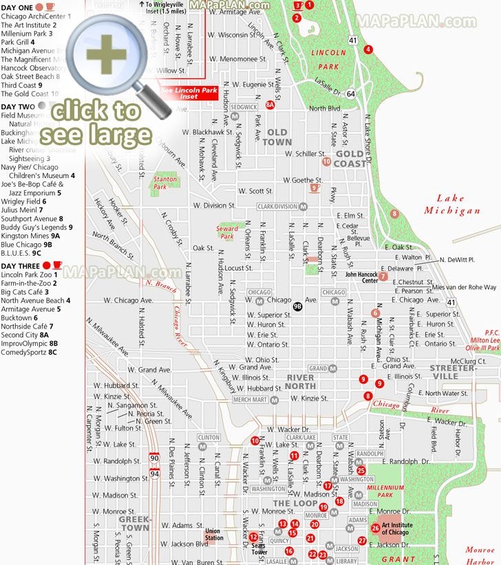 Printable Chicago Map Printable Chicago Map