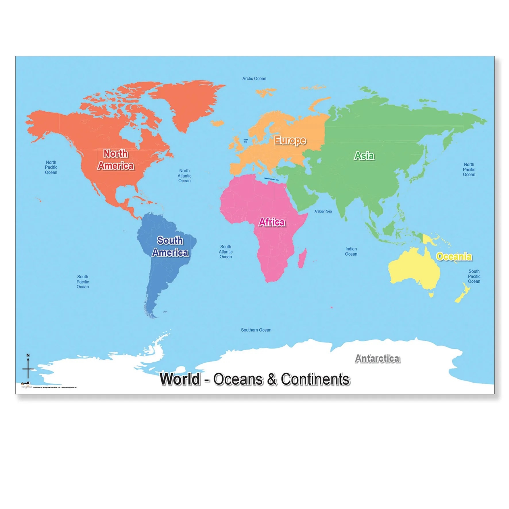 Printable Continents And Oceans Map Printable Continents And Oceans Map