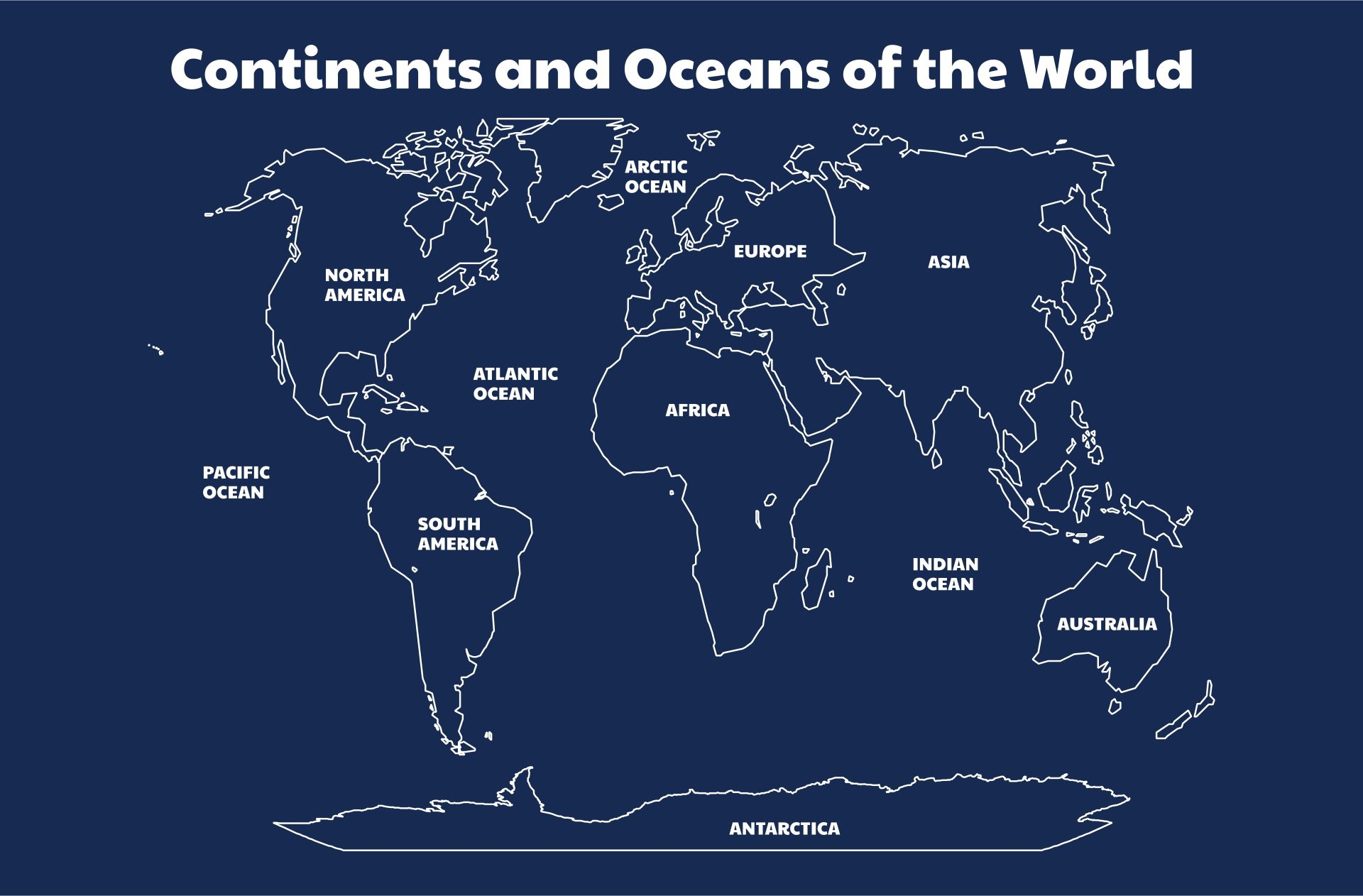 Printable Continents And Oceans Map Printable JD Printable Continents And Oceans Map Printable JD