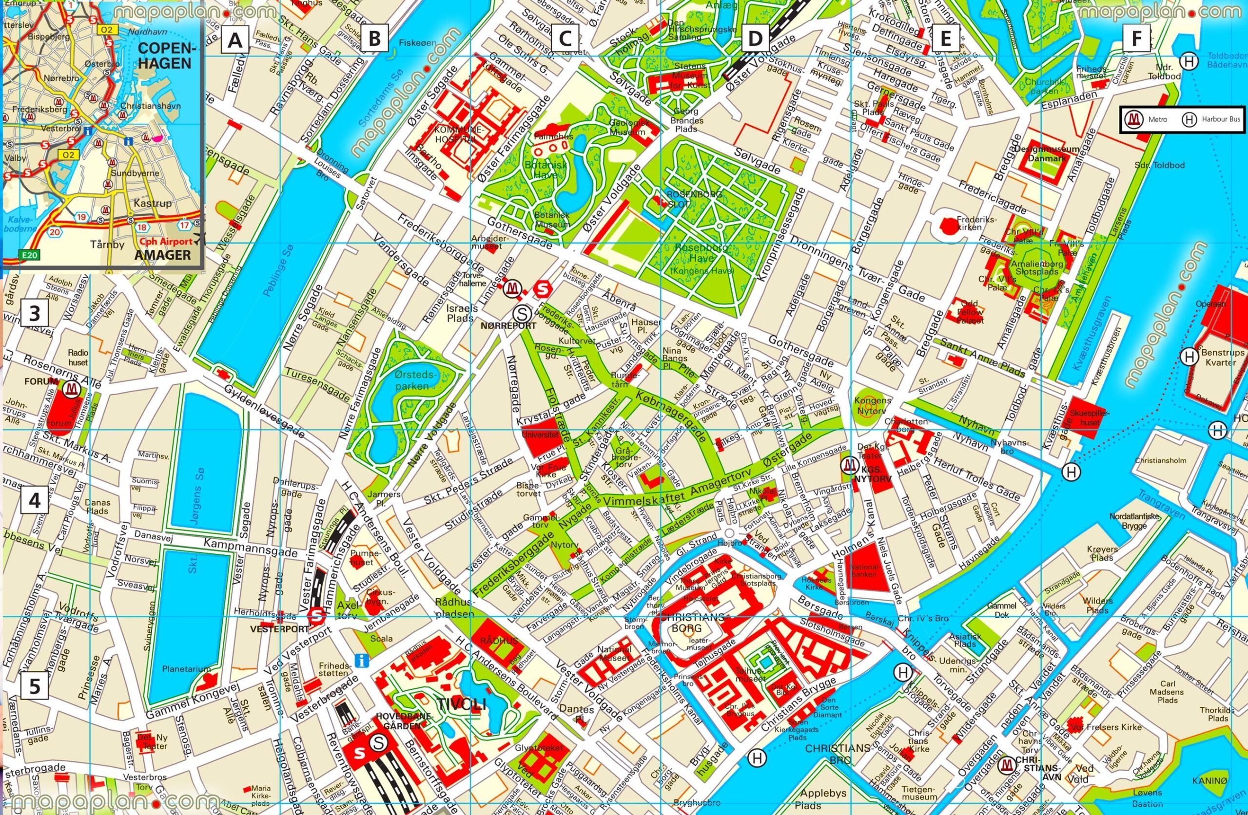 Printable Copenhagen Tourist Map Printable Copenhagen Tourist Map