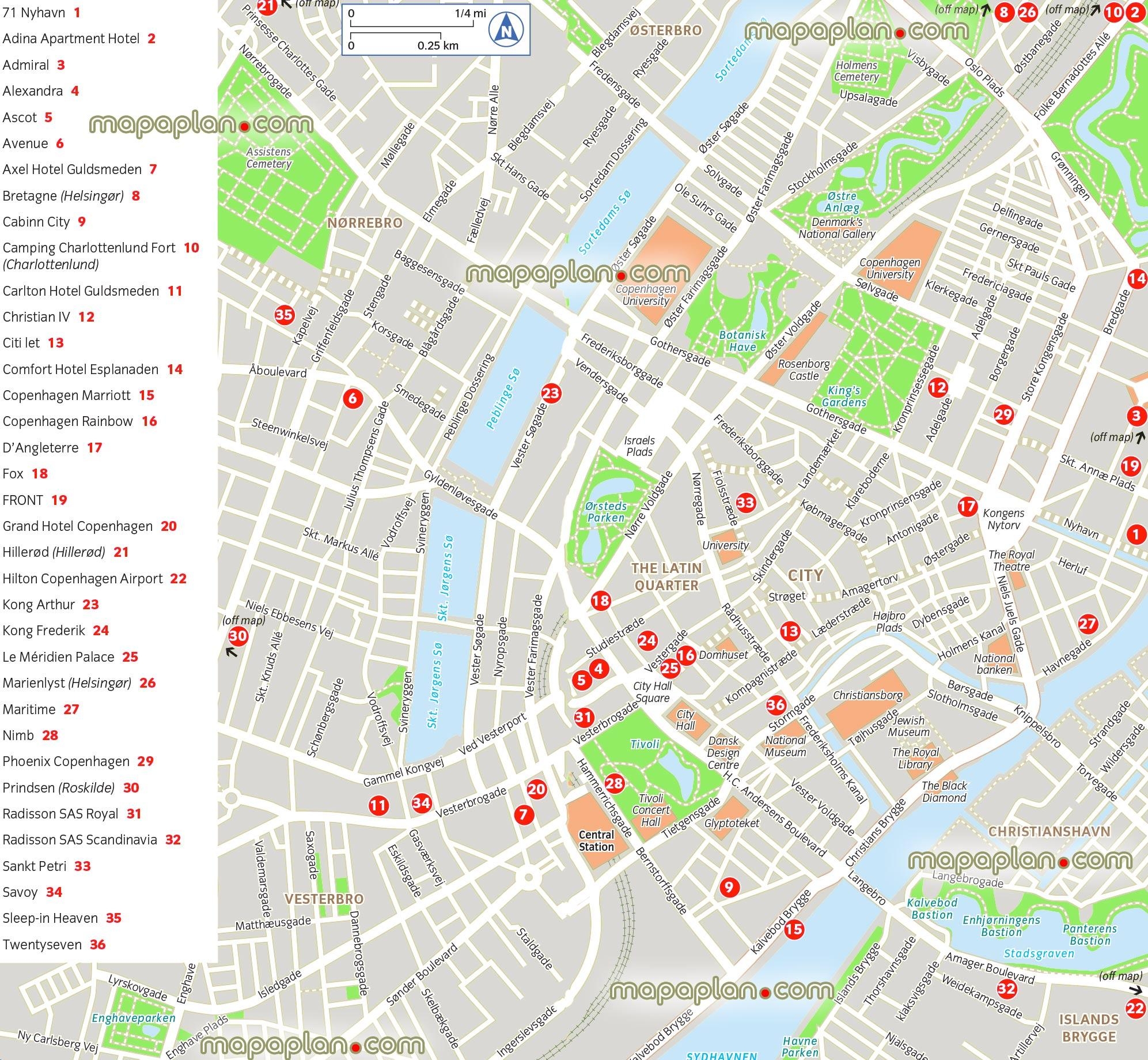 Printable Copenhagen Tourist Map Printable Copenhagen Tourist Map
