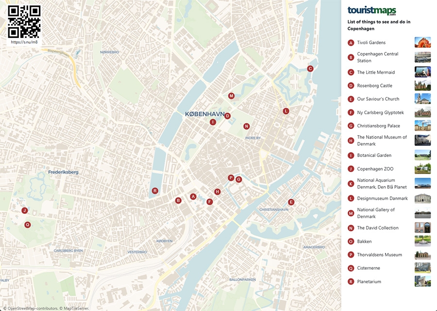 Copenhagen Printable Tourist Map Copenhagen Printable Tourist Map