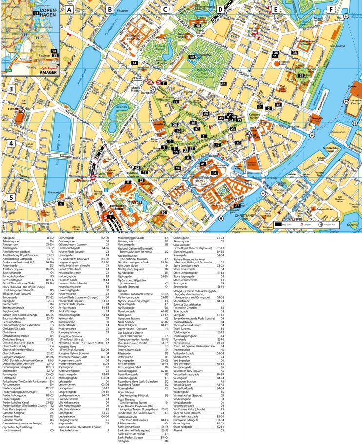 Printable Copenhagen Tourist Map Printable Copenhagen Tourist Map