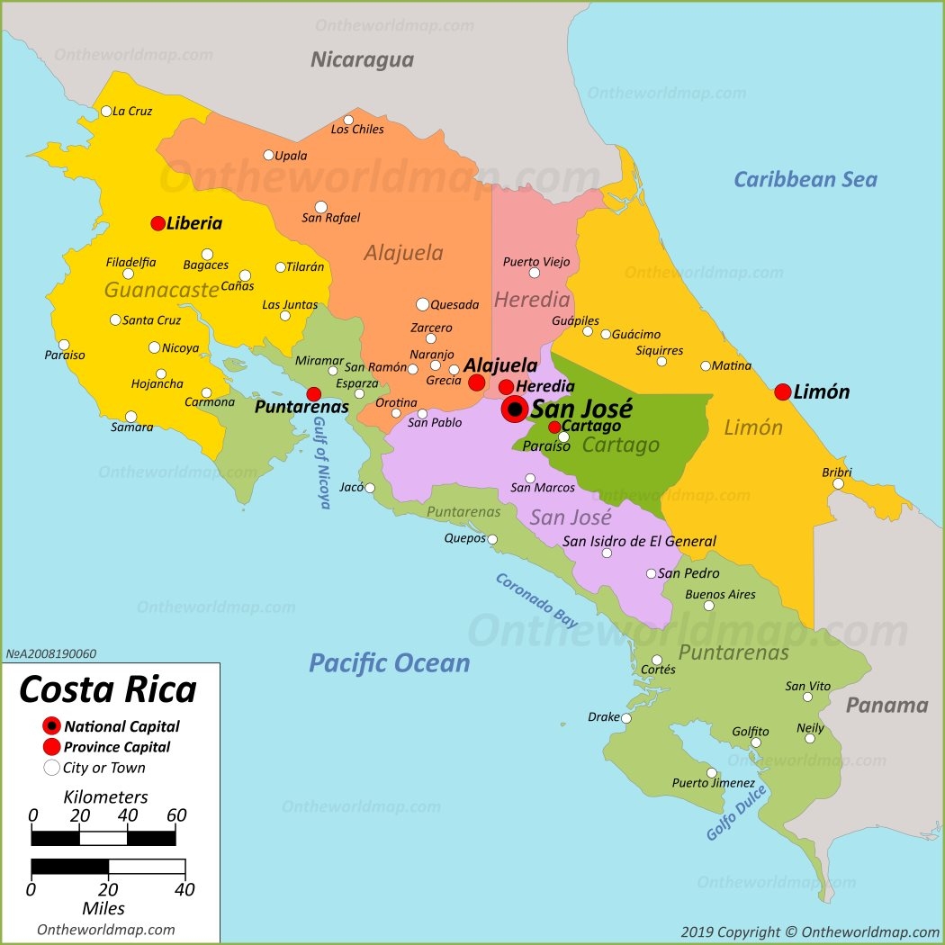 printable map costa rica