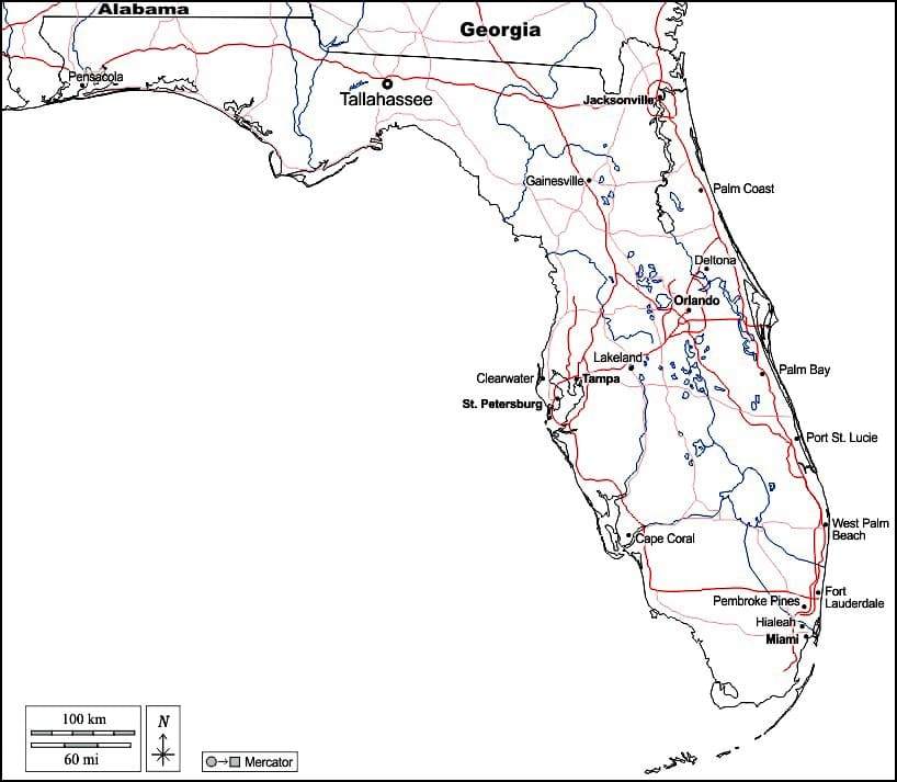florida county map printable