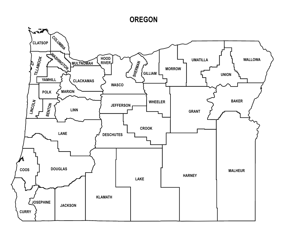 printable oregon county map