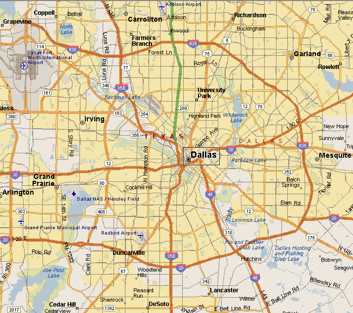 Printable Dallas Map Printable Dallas Map