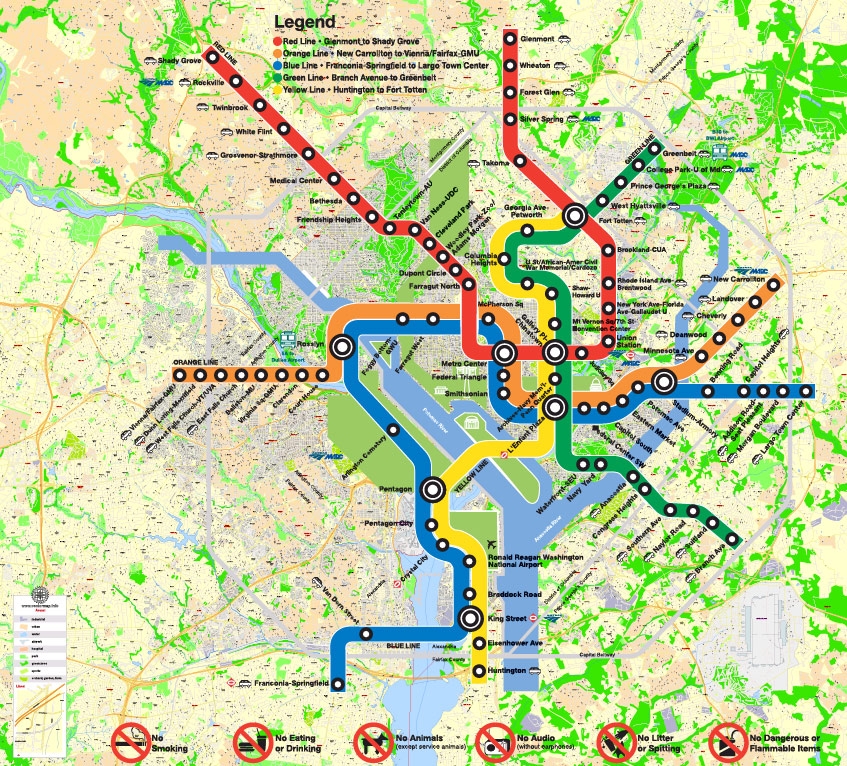 Printable Map Of Dc Printable Map Of Dc