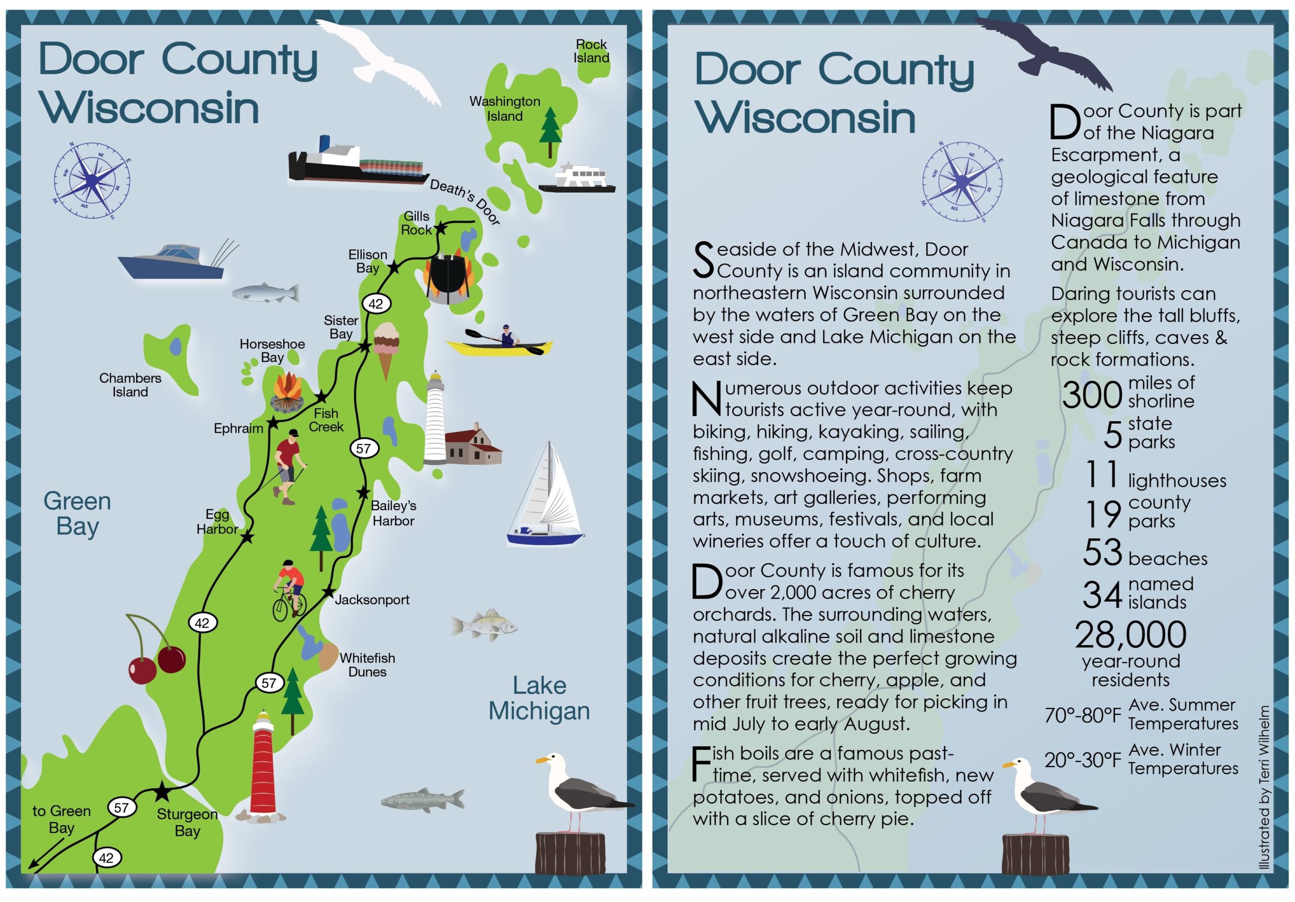 Printable Door County Map