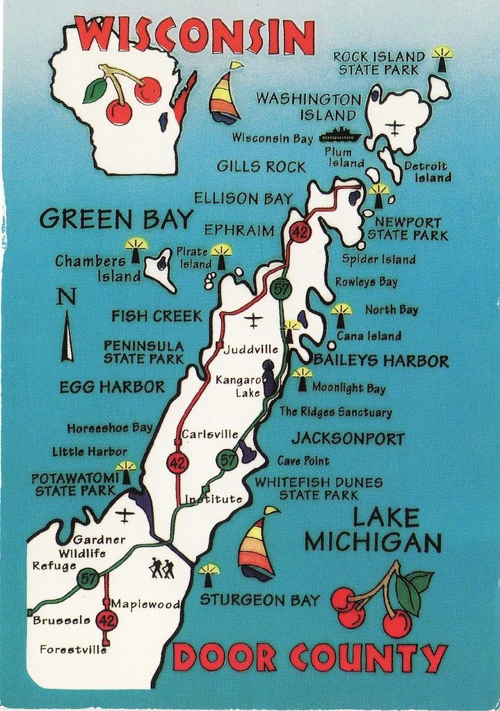 door county map printable