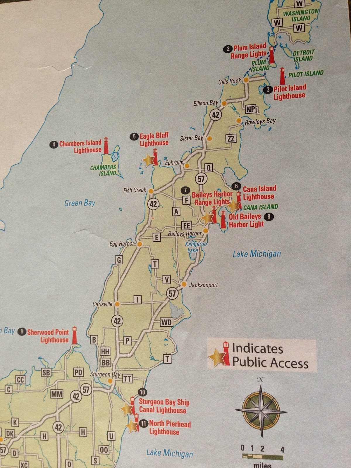 Printable Door County Map