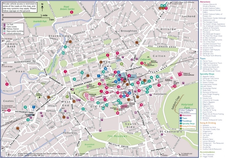Printable Edinburgh Map