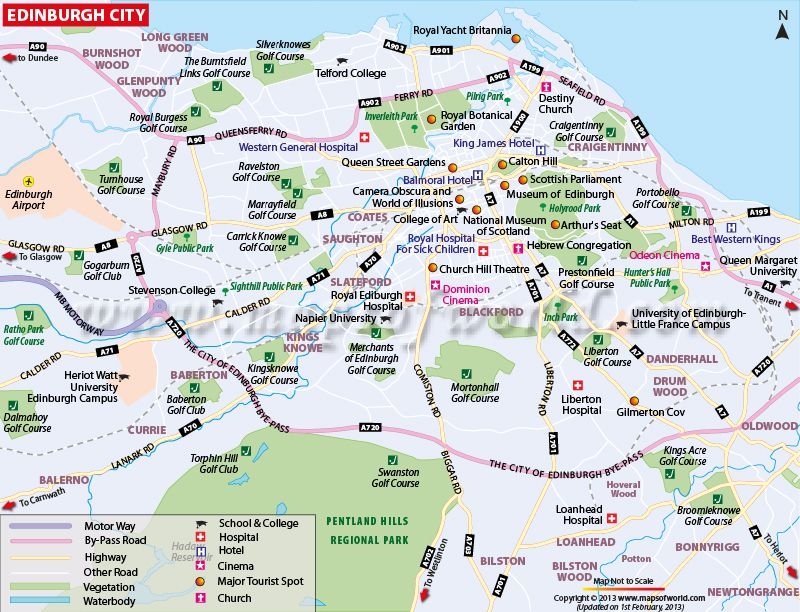 Printable Edinburgh Map