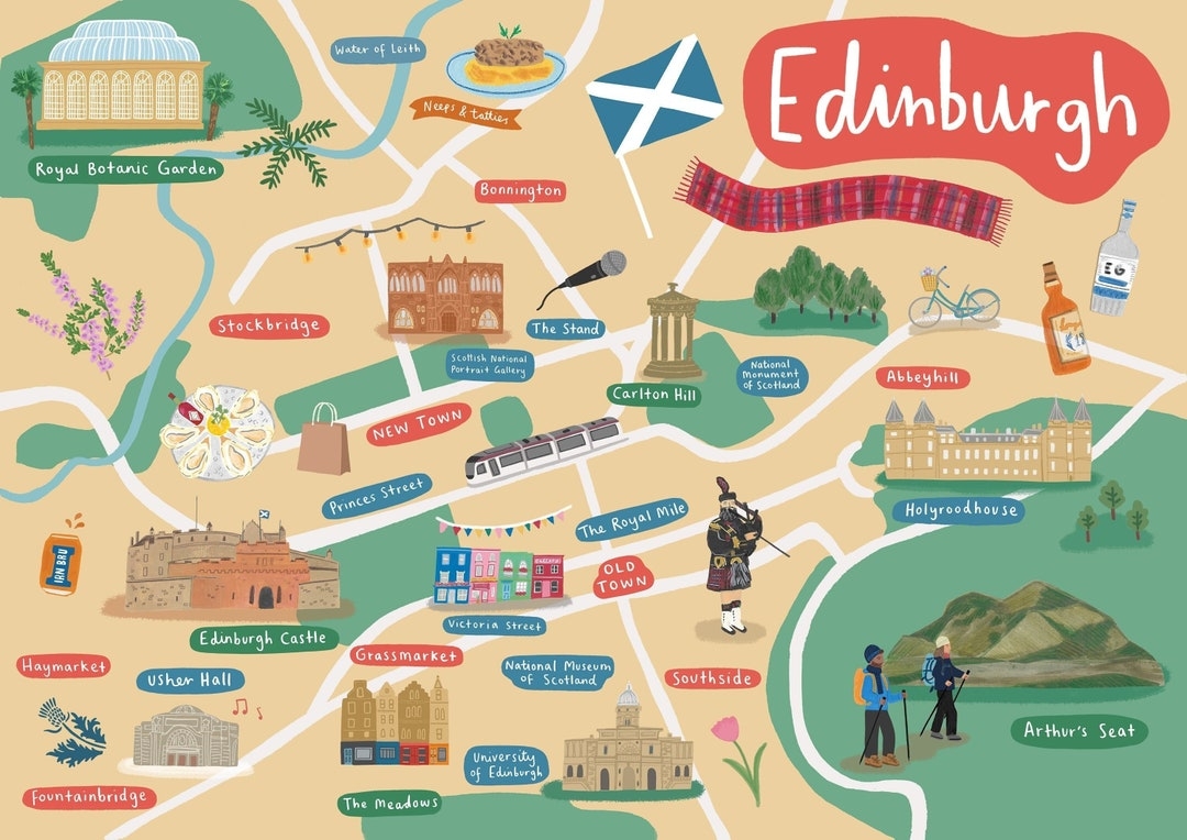 edinburgh printable map