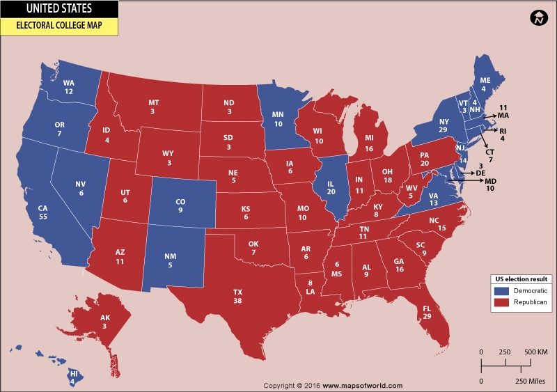 Printable Electoral College Map