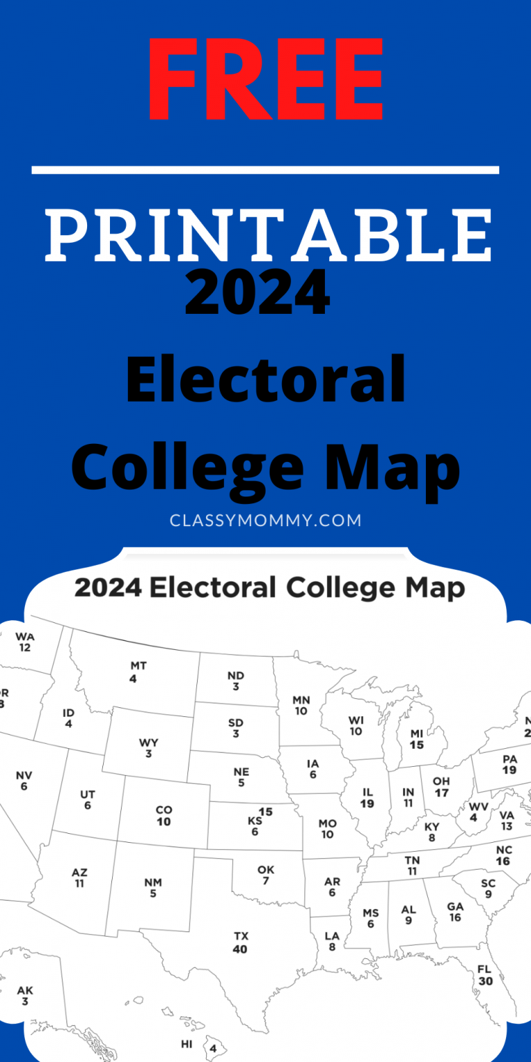printable electoral college map