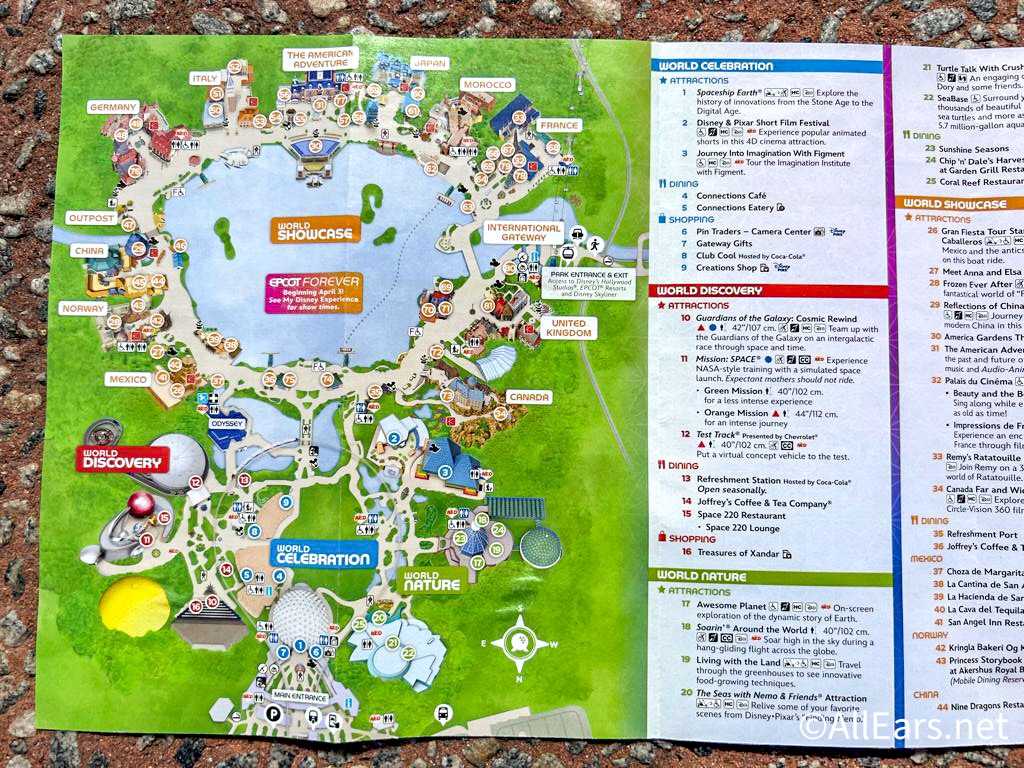 Printable Epcot Map 2023
