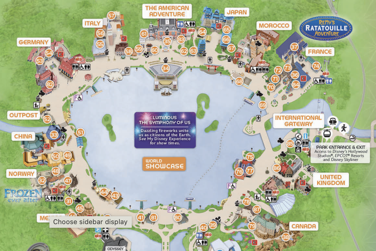 Printable Epcot Map 2025