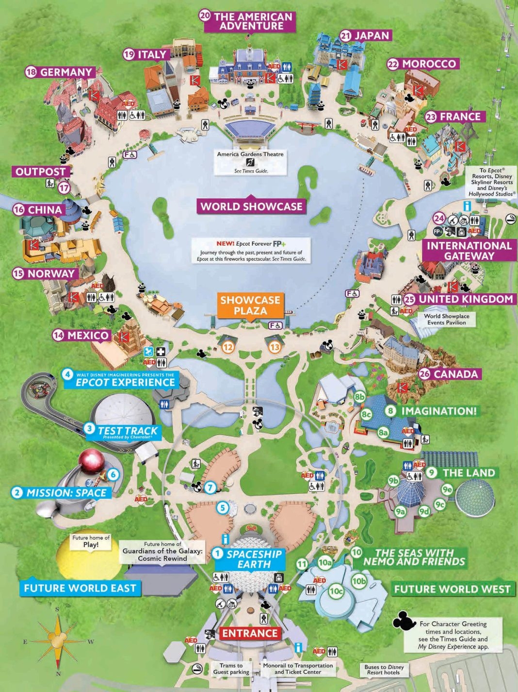 Printable Epcot Map 2025