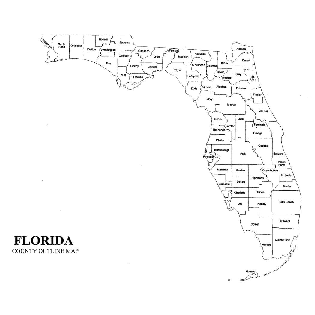 Printable Florida Counties Map Free Download And Print For You Printable Florida Counties Map Free Download And Print For You
