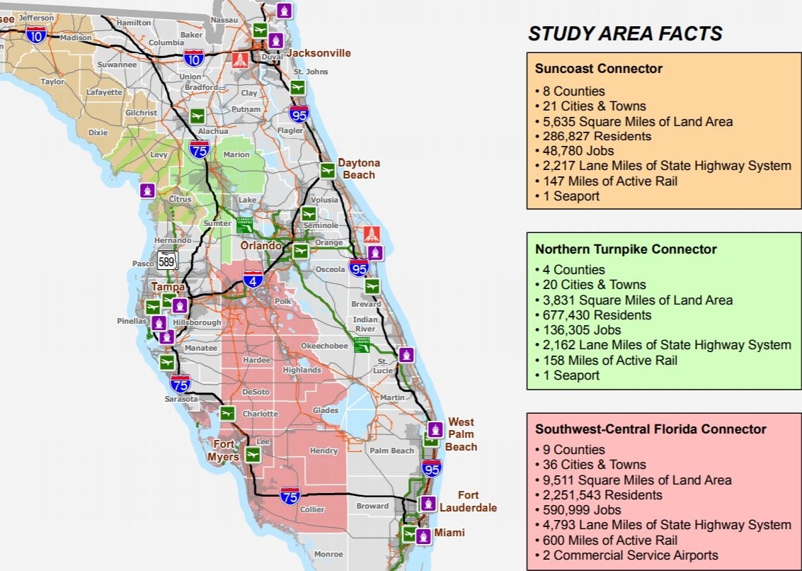 Printable Florida Toll Roads Map Free Printable Map