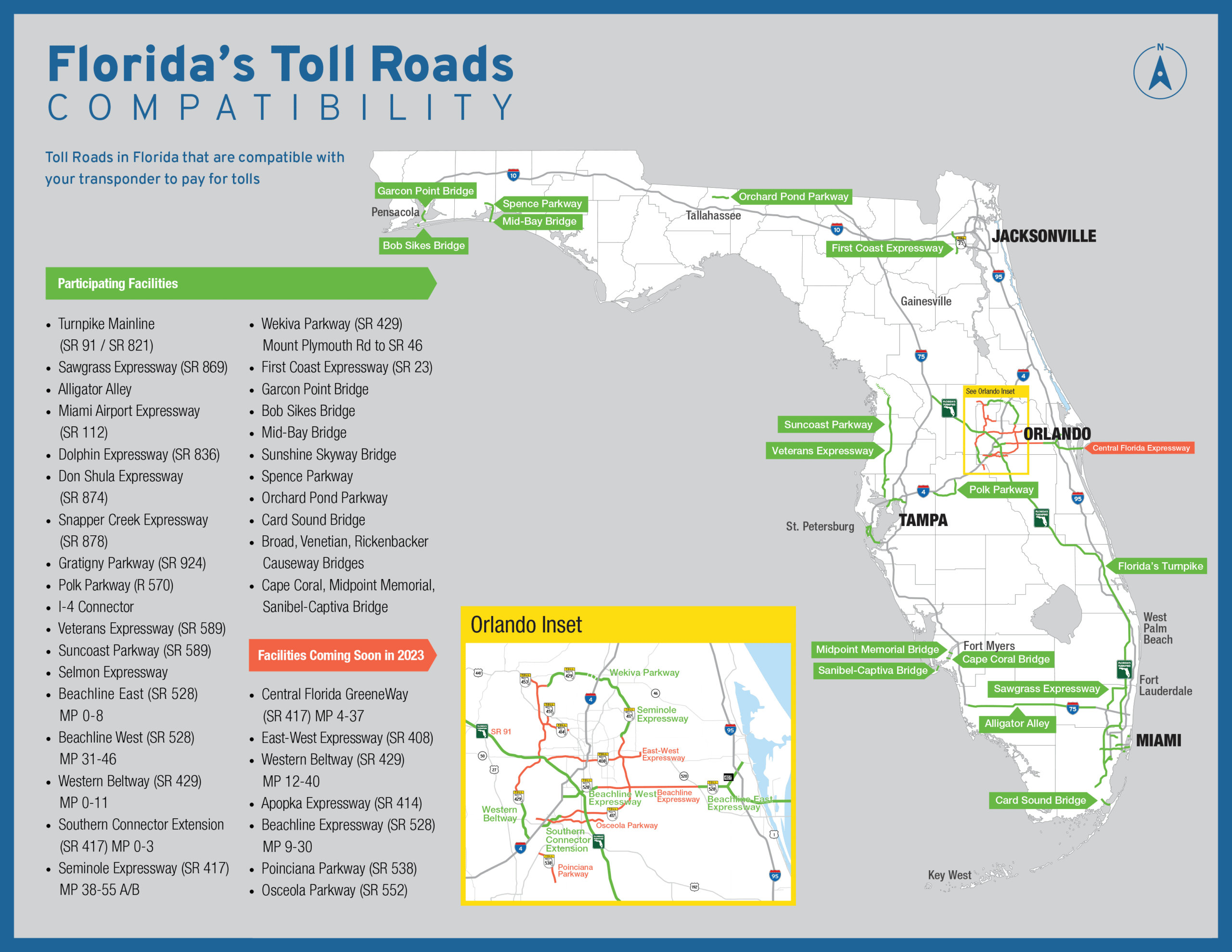 Printable Florida Toll Roads Map Free Printable Map