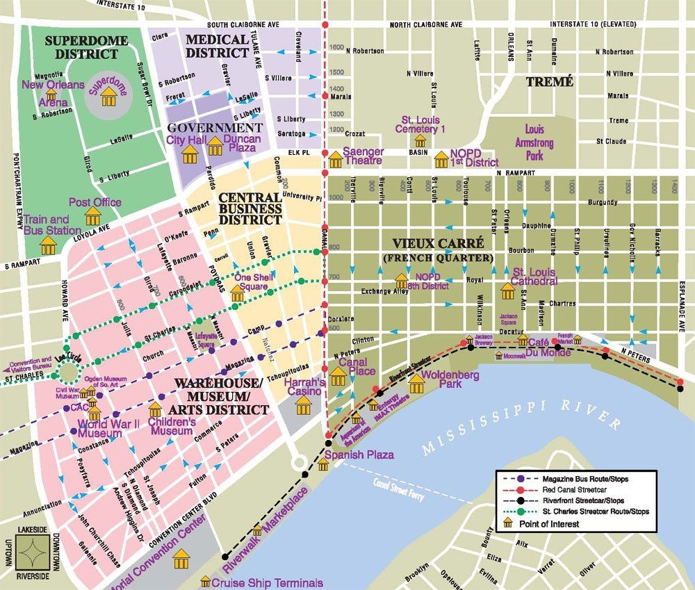 Printable French Quarter Map Adams Printable Map