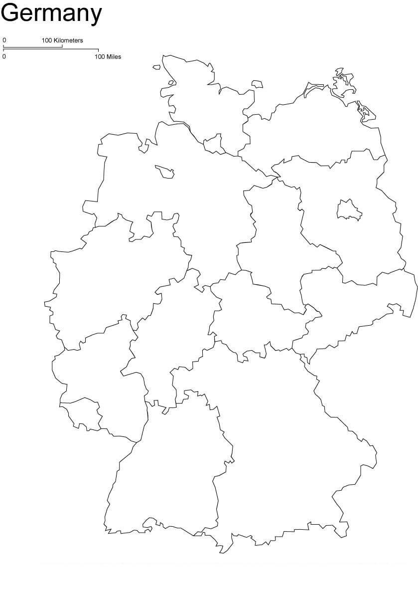 Printable Germany Map Outline 2 Free Download And Print For You 