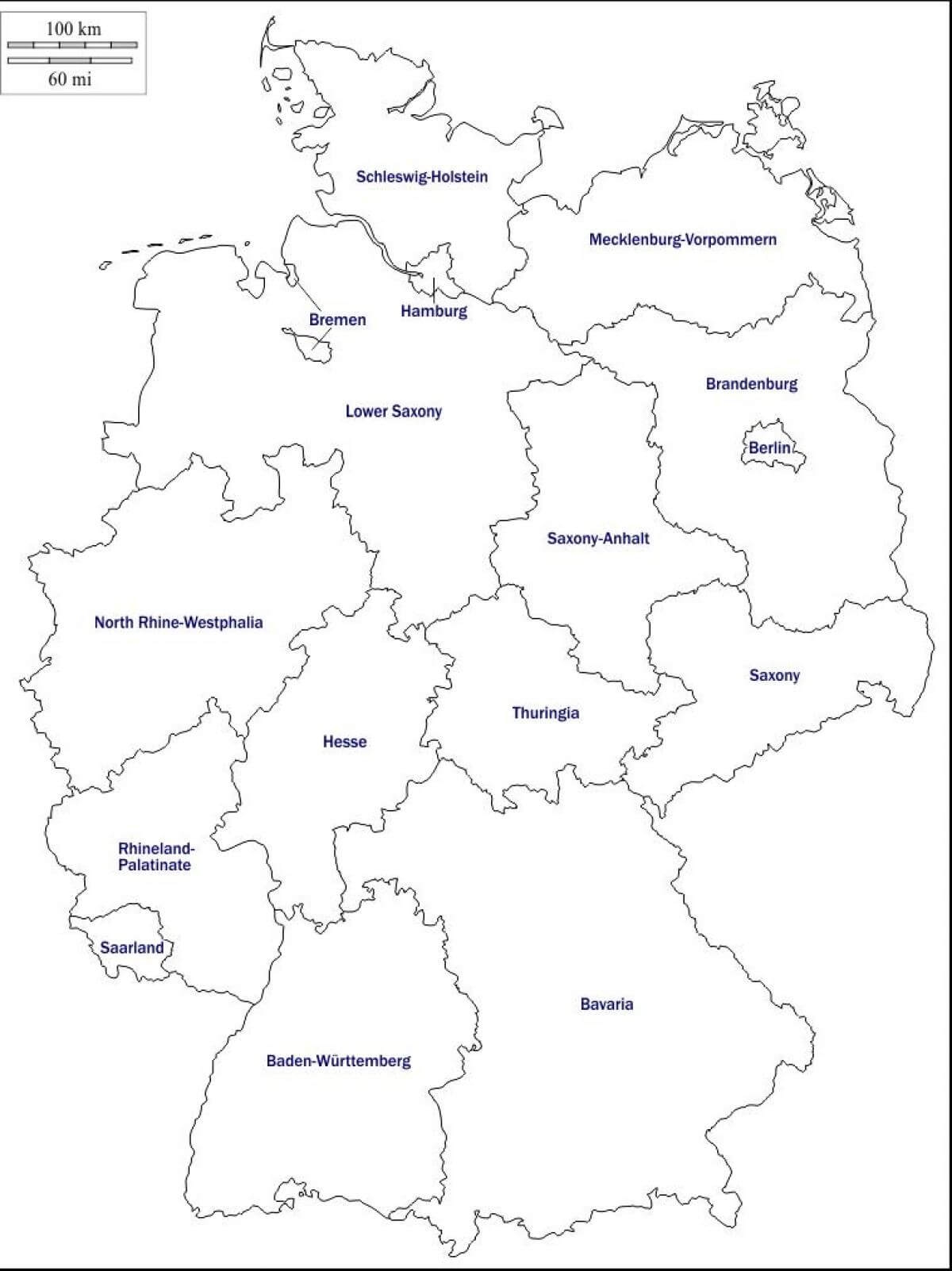 Printable Germany Map PrintableLib Printable Germany Map PrintableLib
