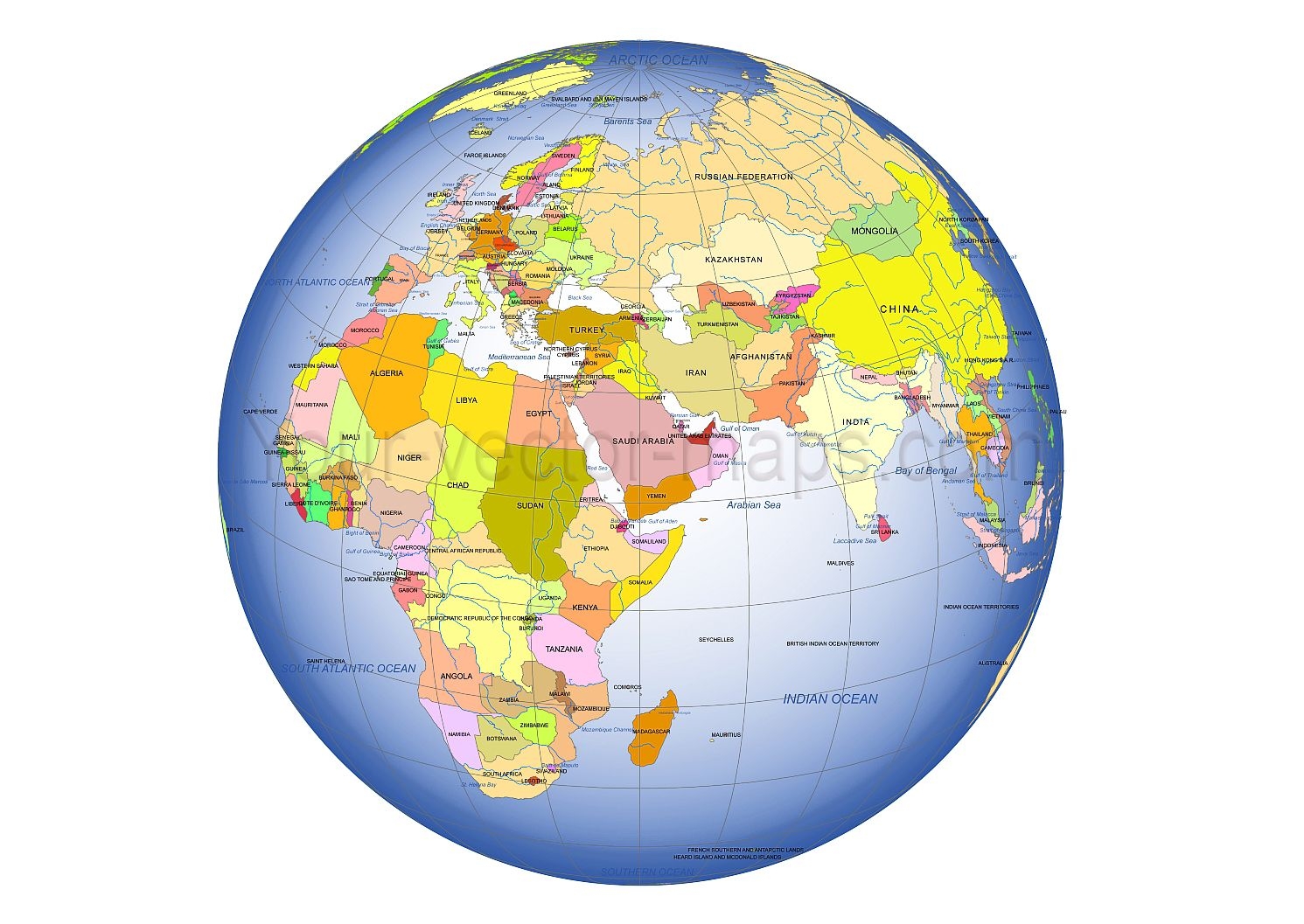 Printable Globe Map Printable Globe Map