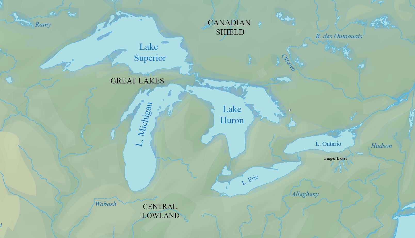 printable great lakes map