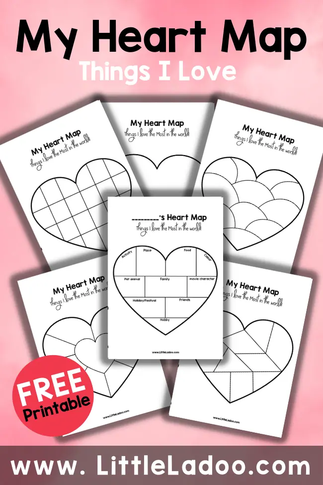 Heart Map Template Printable Heart Map Template Printable