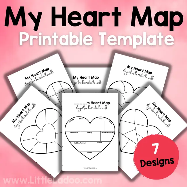 Printable Heart Map Template Printable Heart Map Template