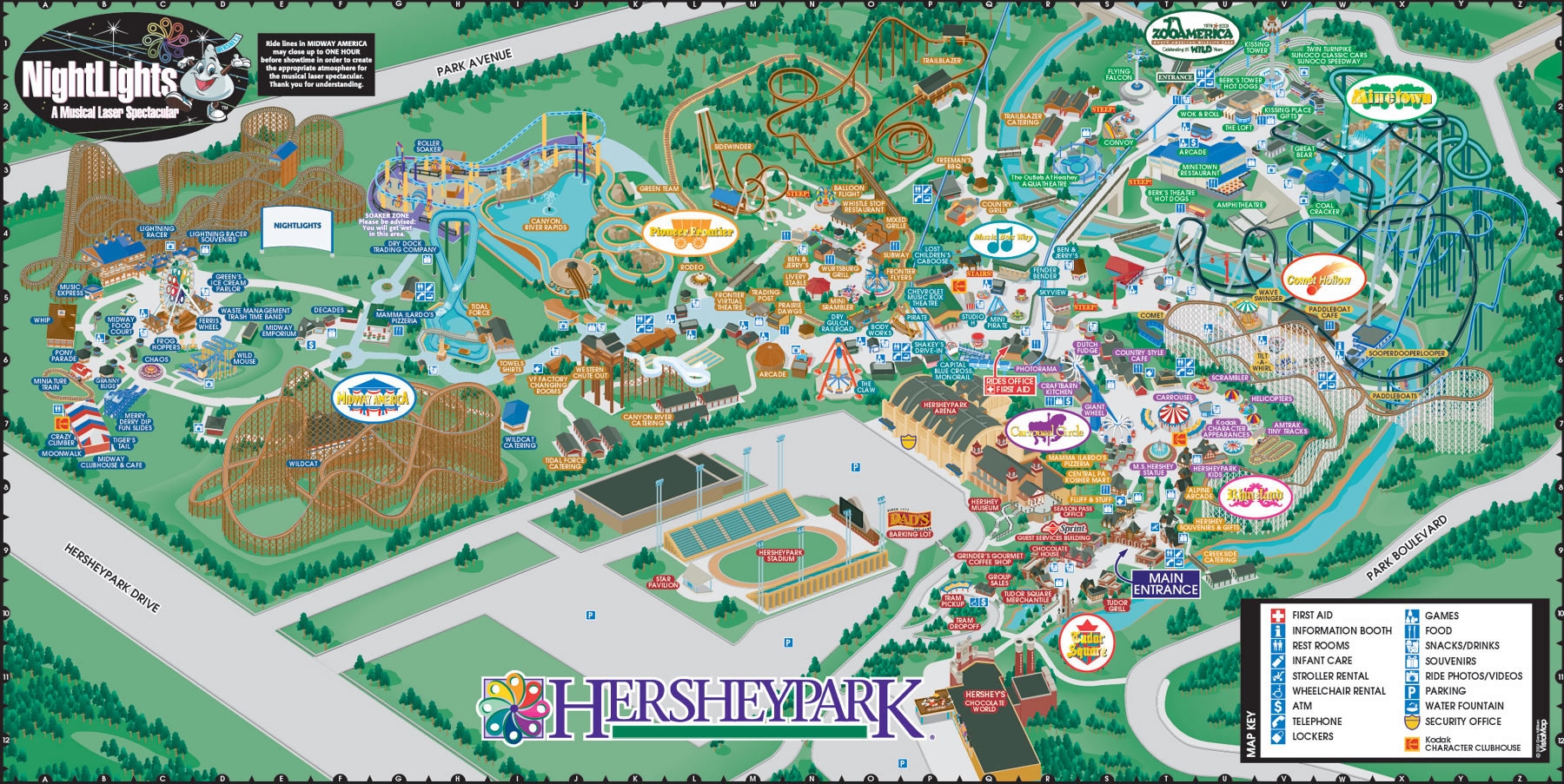 printable map of hershey park