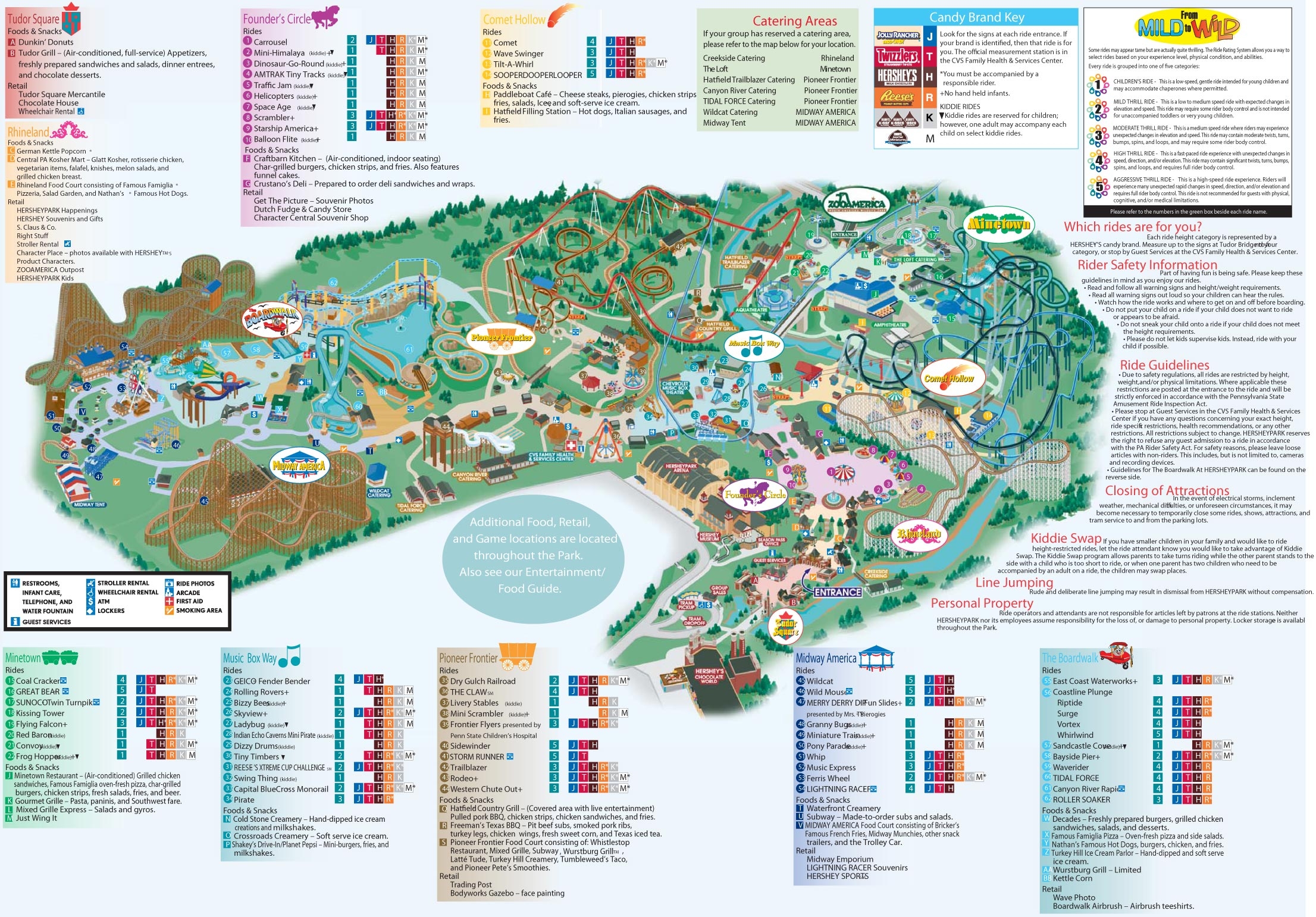 hershey park printable map