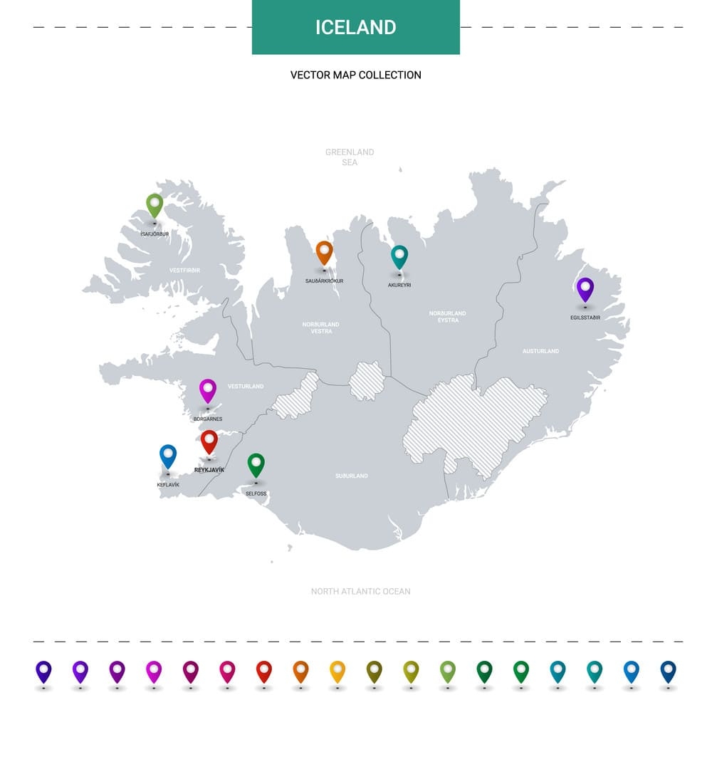 map of iceland printable