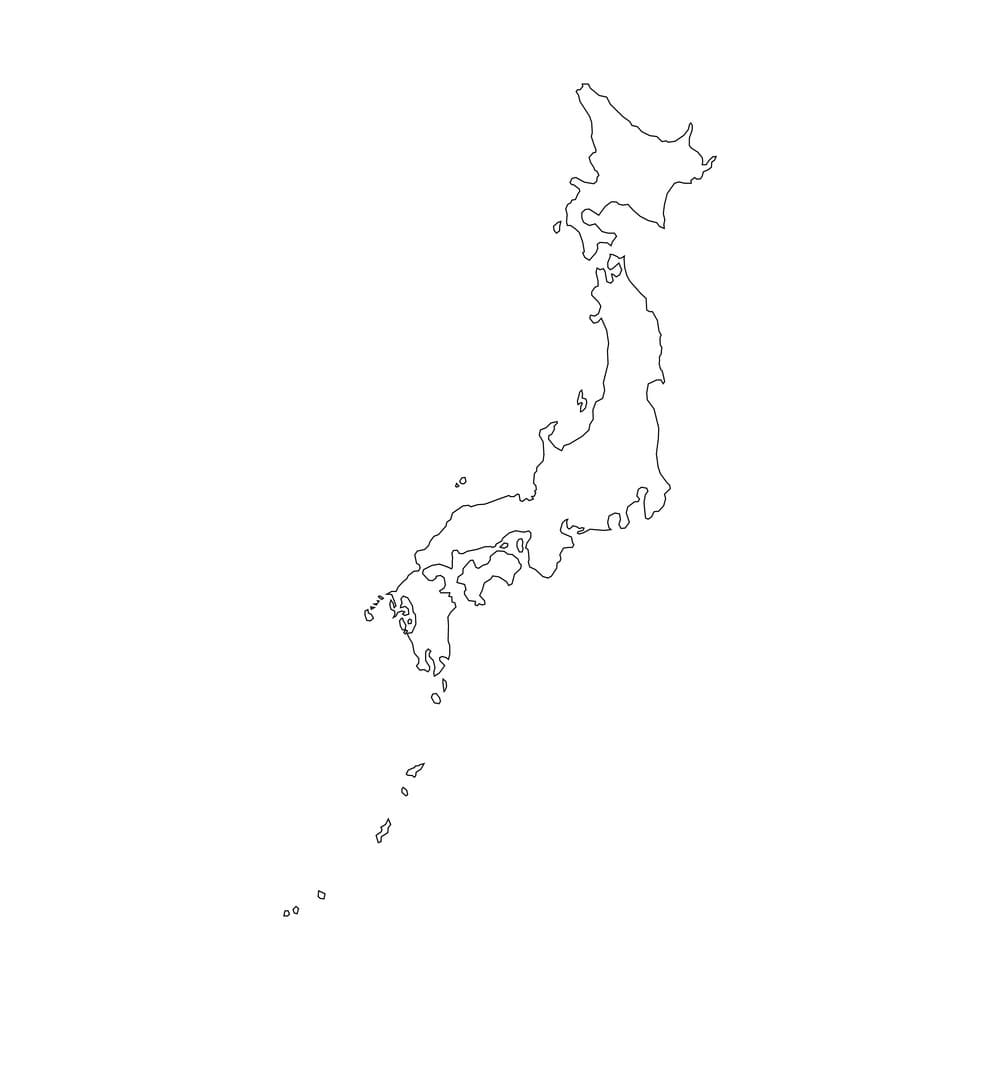 map of japan printable