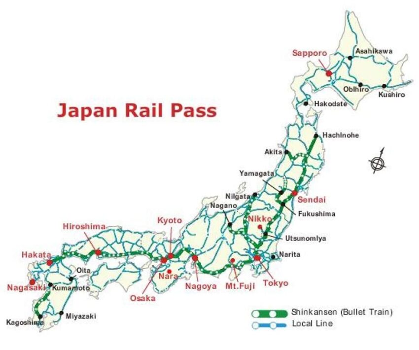 Printable Japan Rail Map Free Download And Print For You