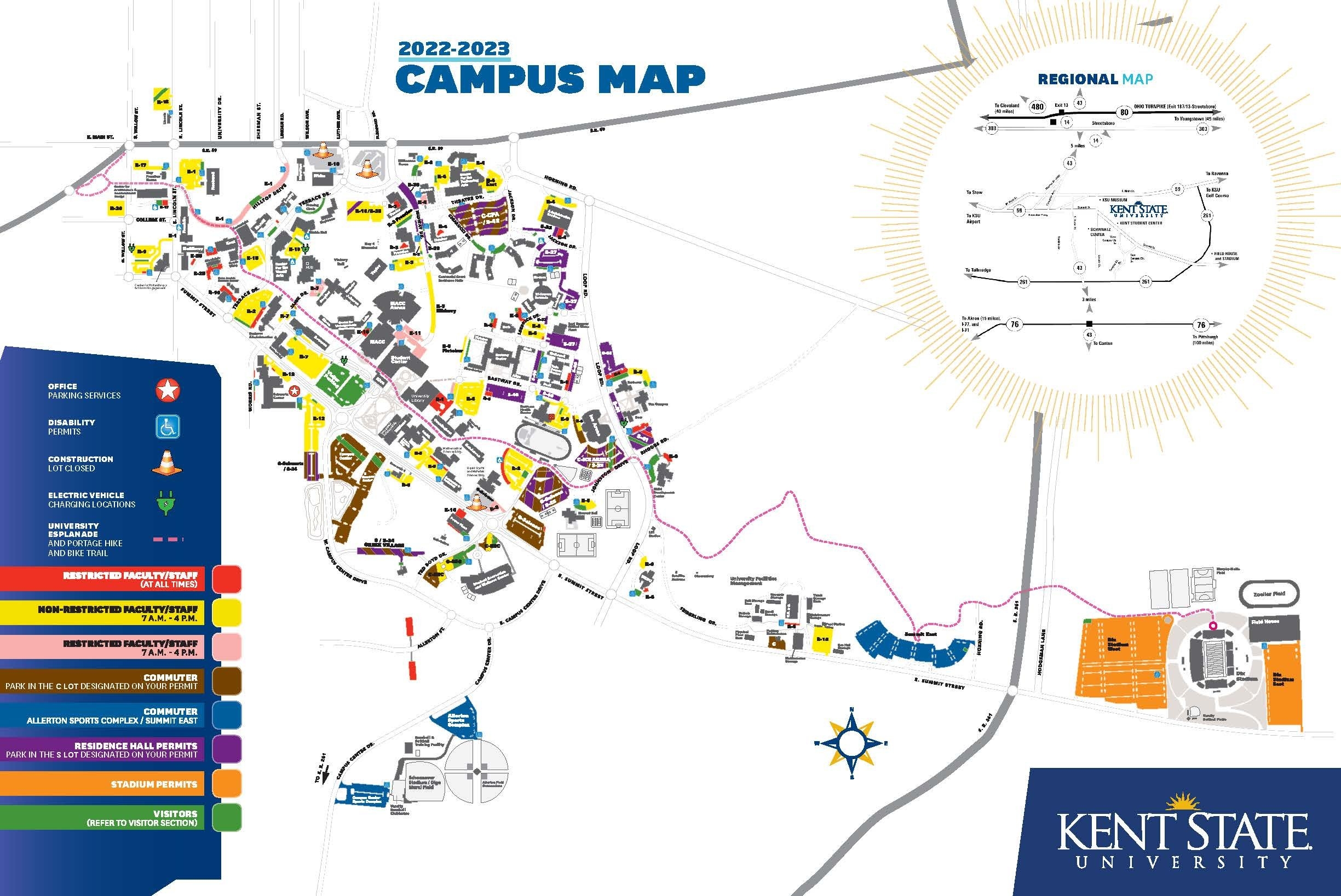 Printable Kent State Campus Map