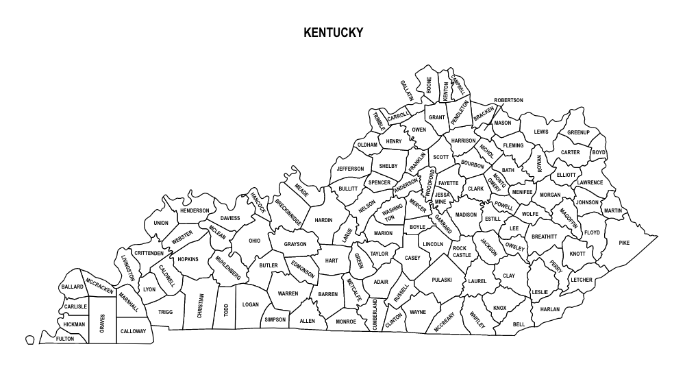 Printable Kentucky County Map Free Coloring Pages To Print