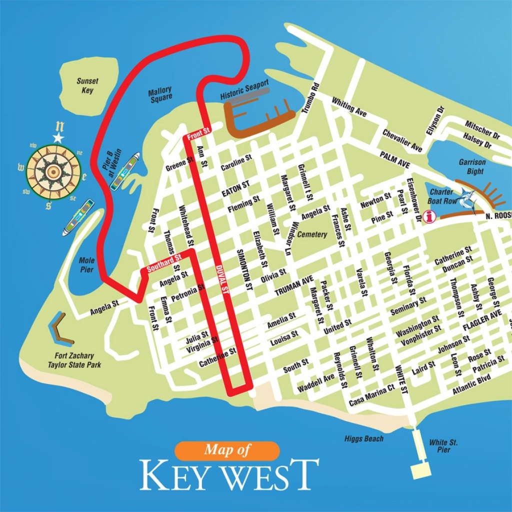 Printable Key West Walking Map Printable Key West Walking Map