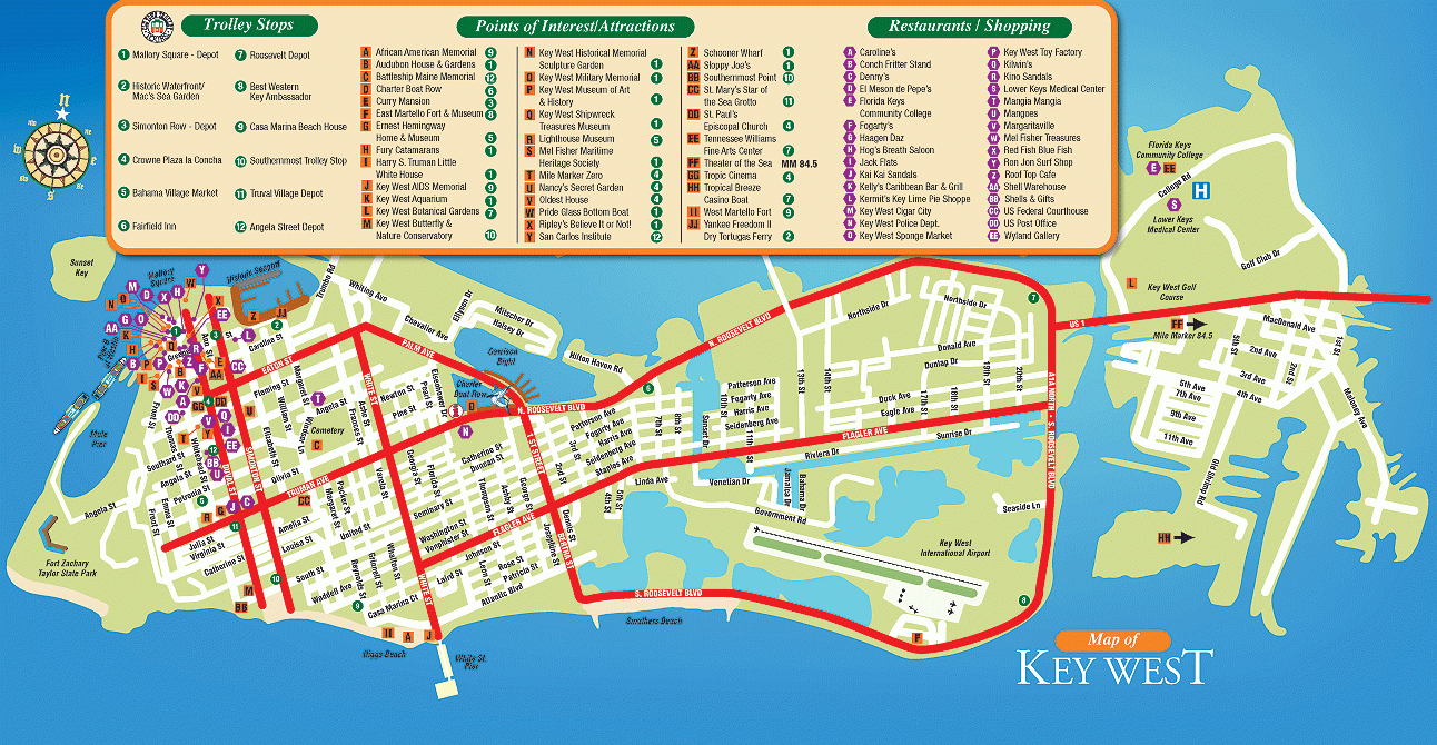 printable key west walking map pdf printable key west walking map pdf