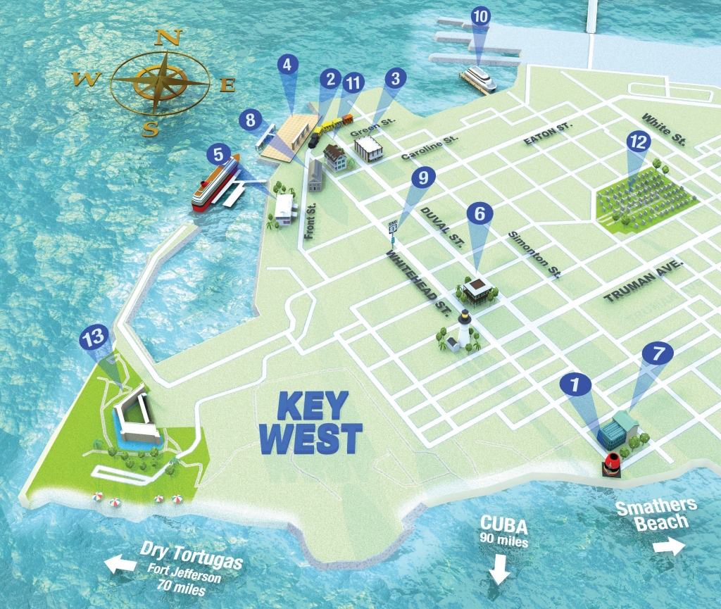 Printable Key West Walking Map nyc Walking Map Printable