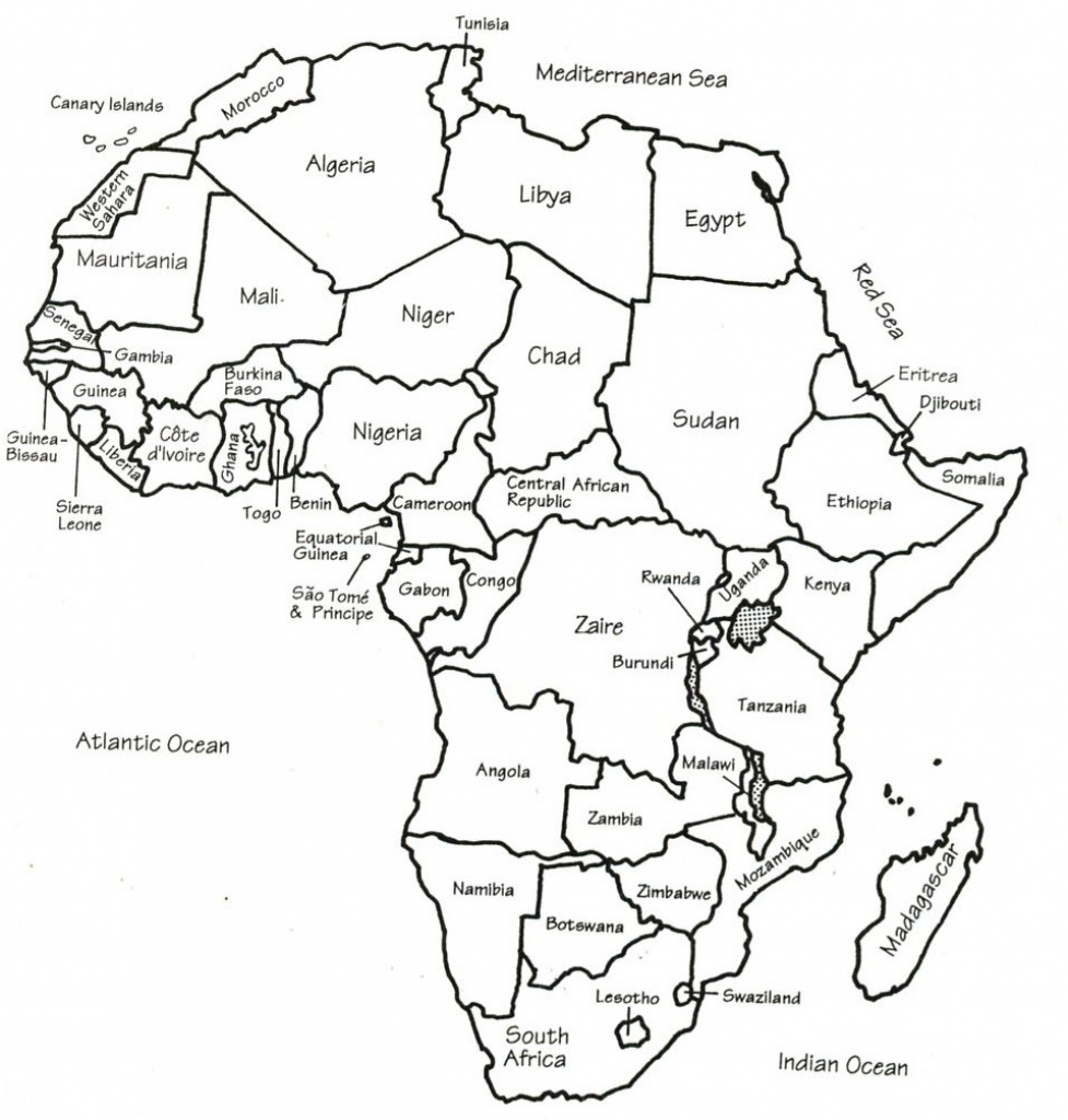 Printable Labeled Map Of Africa Printable Labels Printable Labeled Map Of Africa Printable Labels