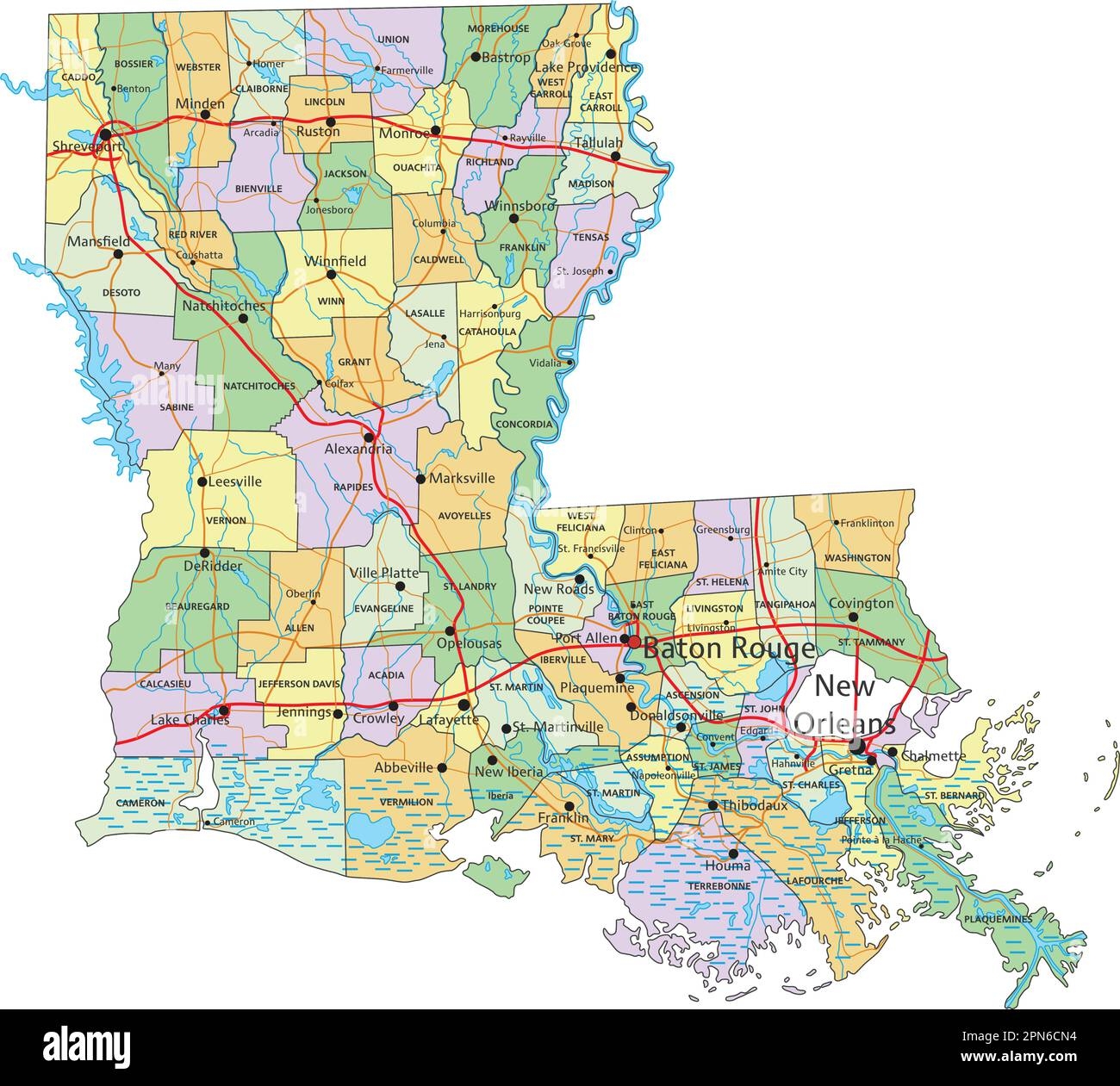 louisiana map printable
