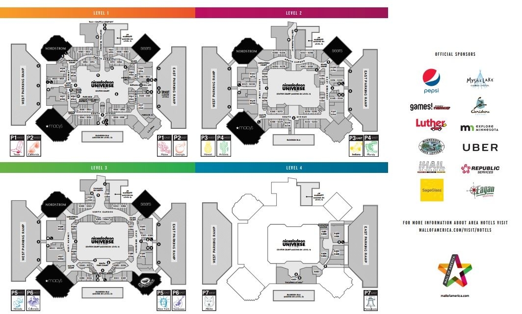 Mall Of America Printable Map Mall Of America Printable Map