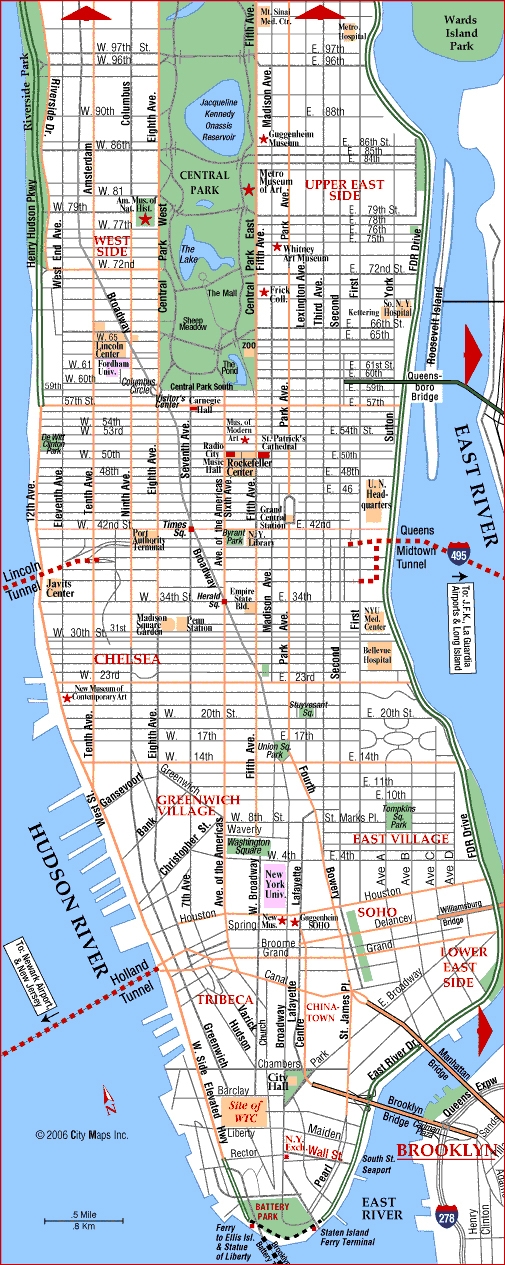Printable Manhattan Map With Streets