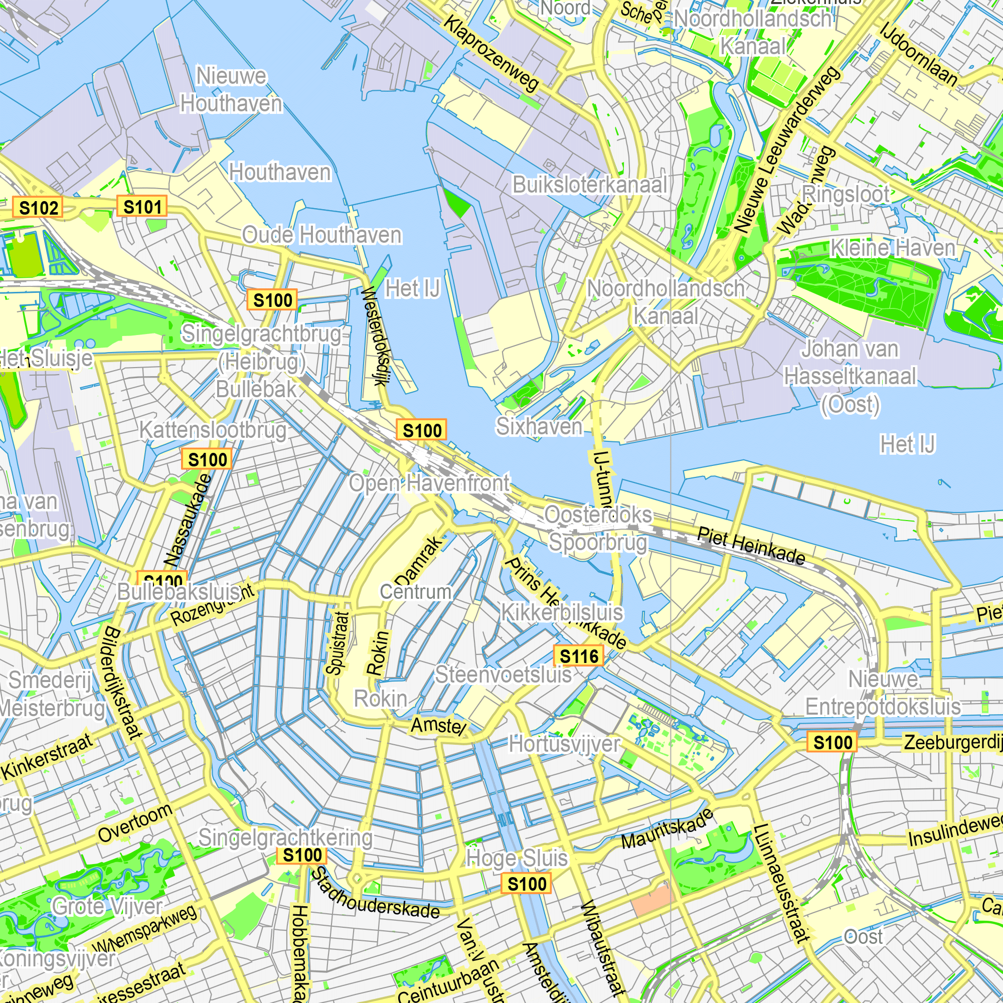Printable Map Amsterdam Printable Map Amsterdam