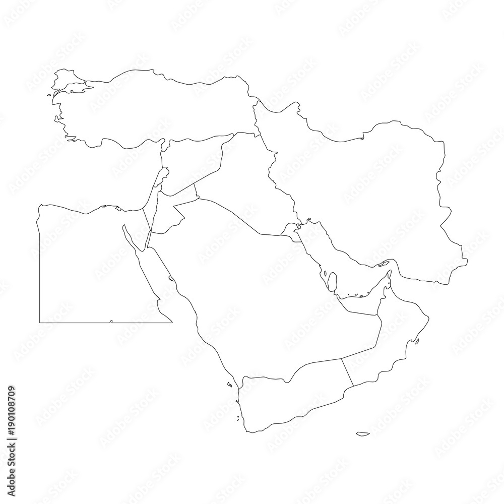 Printable Map Middle East Rossy Printable